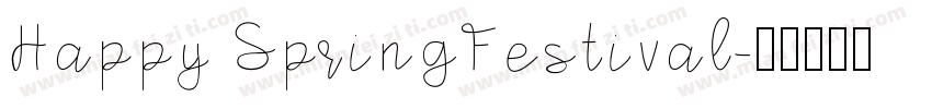 Happy SpringFestival字体转换